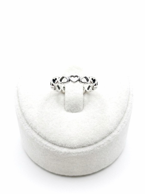 Boheme Jewelry - New Sterling Silver Handmade Bohemian Cut Out Heart Petite Minimalist Band Ring